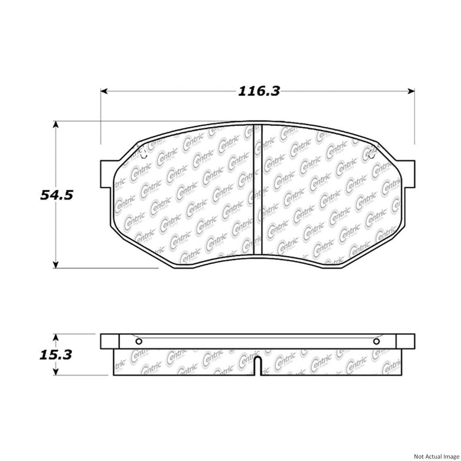 C-Tek Ceramic Brake Pads with Shims  top view frsport 103.03890