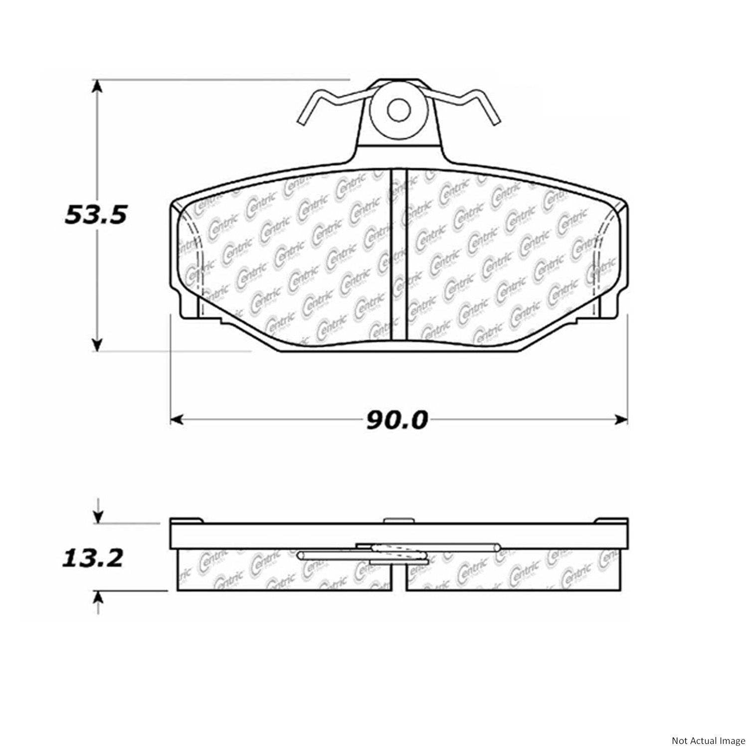 C-Tek Ceramic Brake Pads with Shims  top view frsport 103.03910