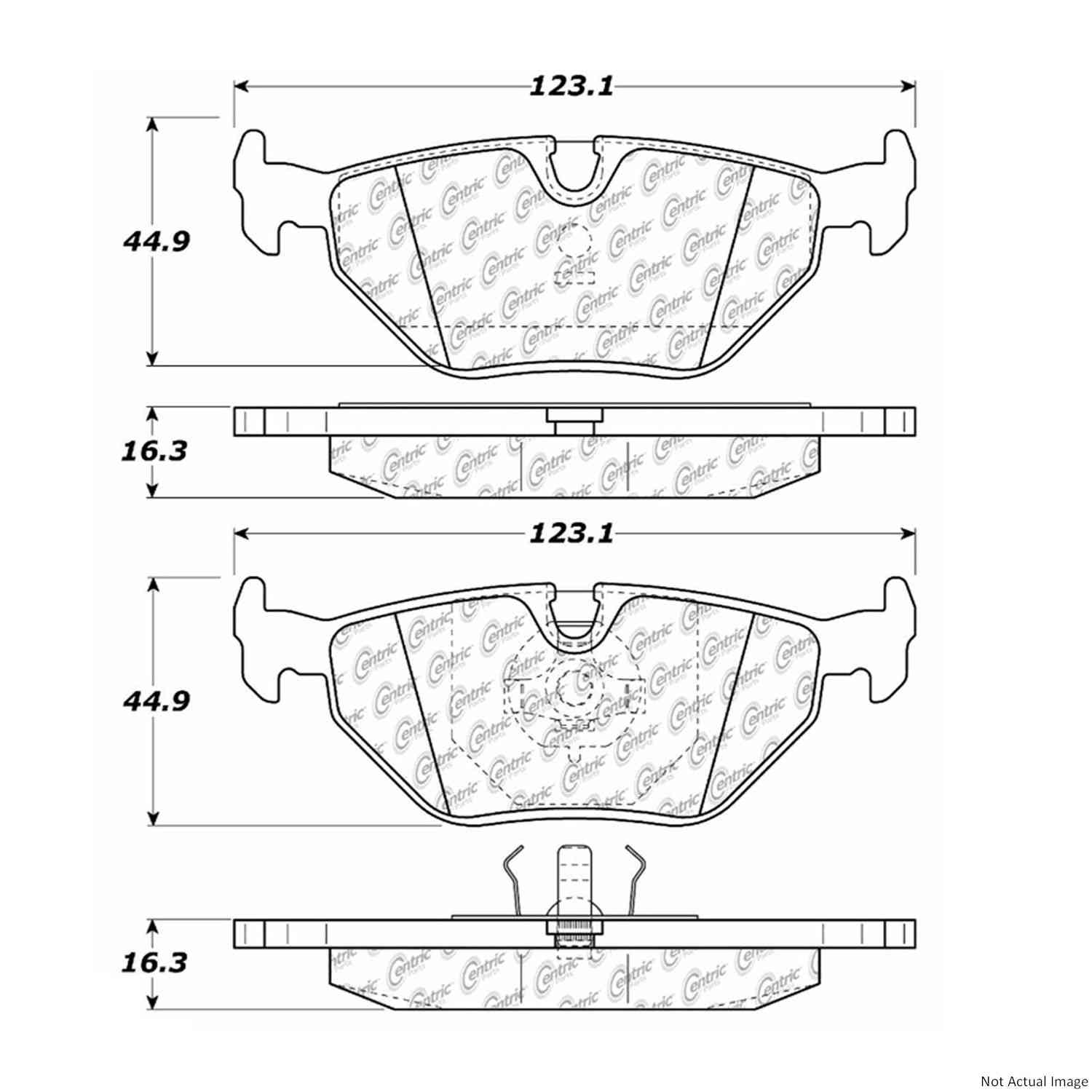 Stoptech Centric 88-99 BMW M3 C-TEK Ceramic Brake Pads w/Shims 103.03960