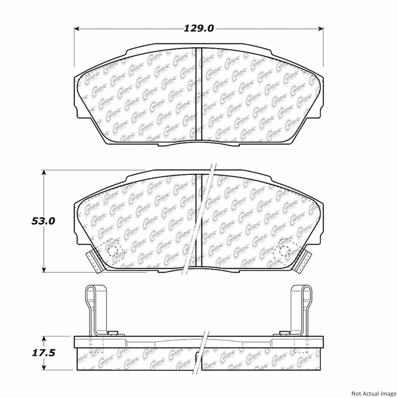 C-Tek Ceramic Brake Pads with Shims  top view frsport 103.04090