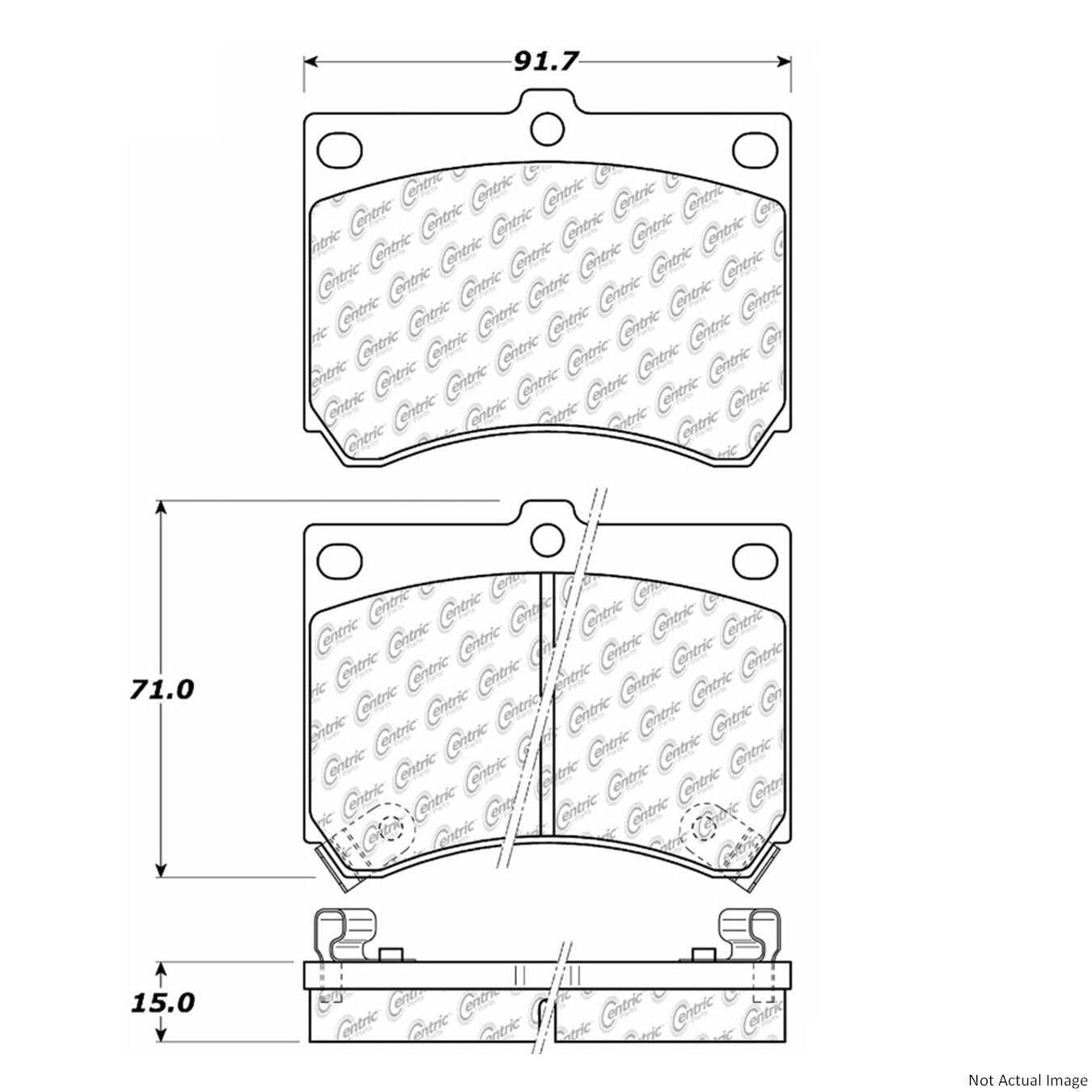 C-Tek Ceramic Brake Pads with Shims  top view frsport 103.04730