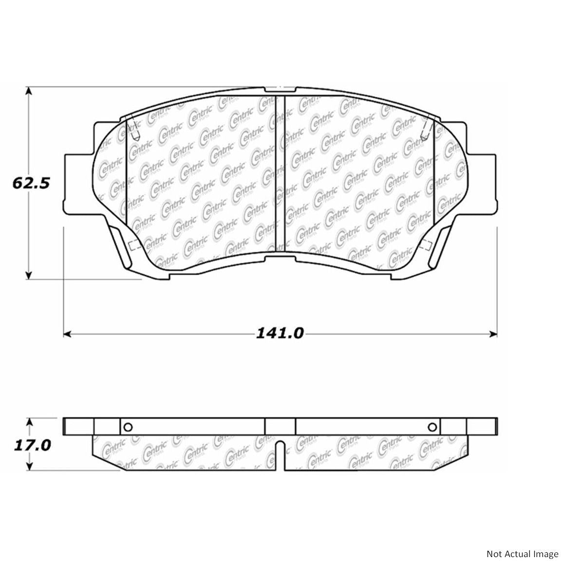 C-Tek Ceramic Brake Pads with Shims  top view frsport 103.04760