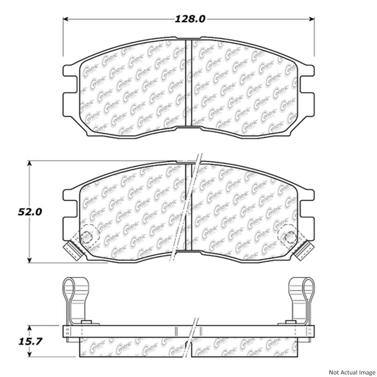 C-Tek Ceramic Brake Pads with Shims  top view frsport 103.04840