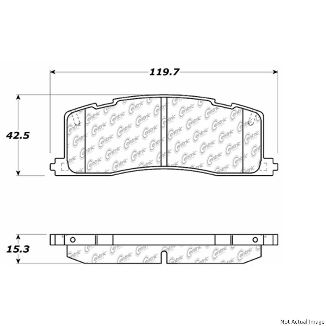 C-Tek Ceramic Brake Pads with Shims  top view frsport 103.05010