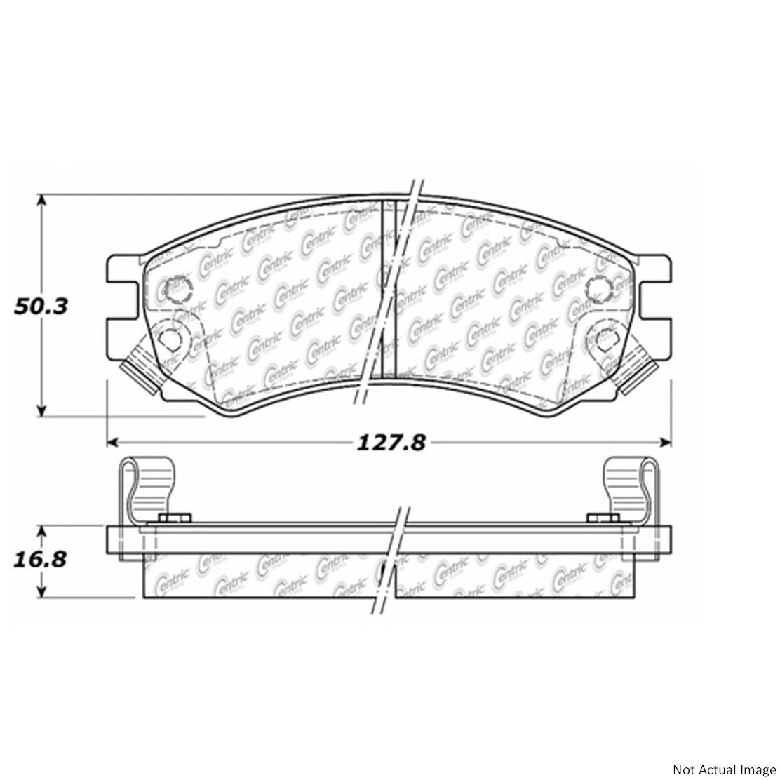 C-Tek Ceramic Brake Pads with Shims  top view frsport 103.05070