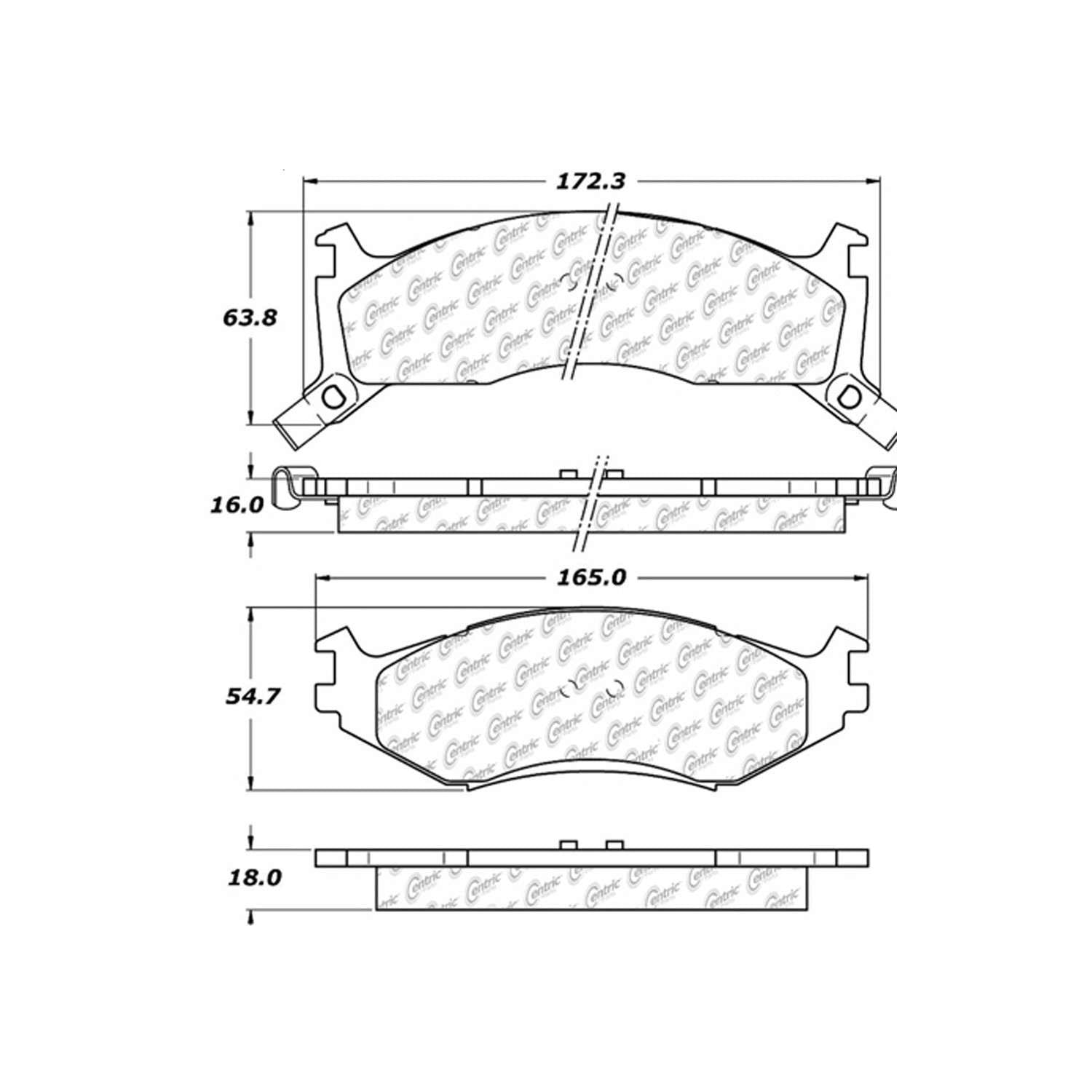 c-tek ceramic brake pads with shims  frsport 103.05240