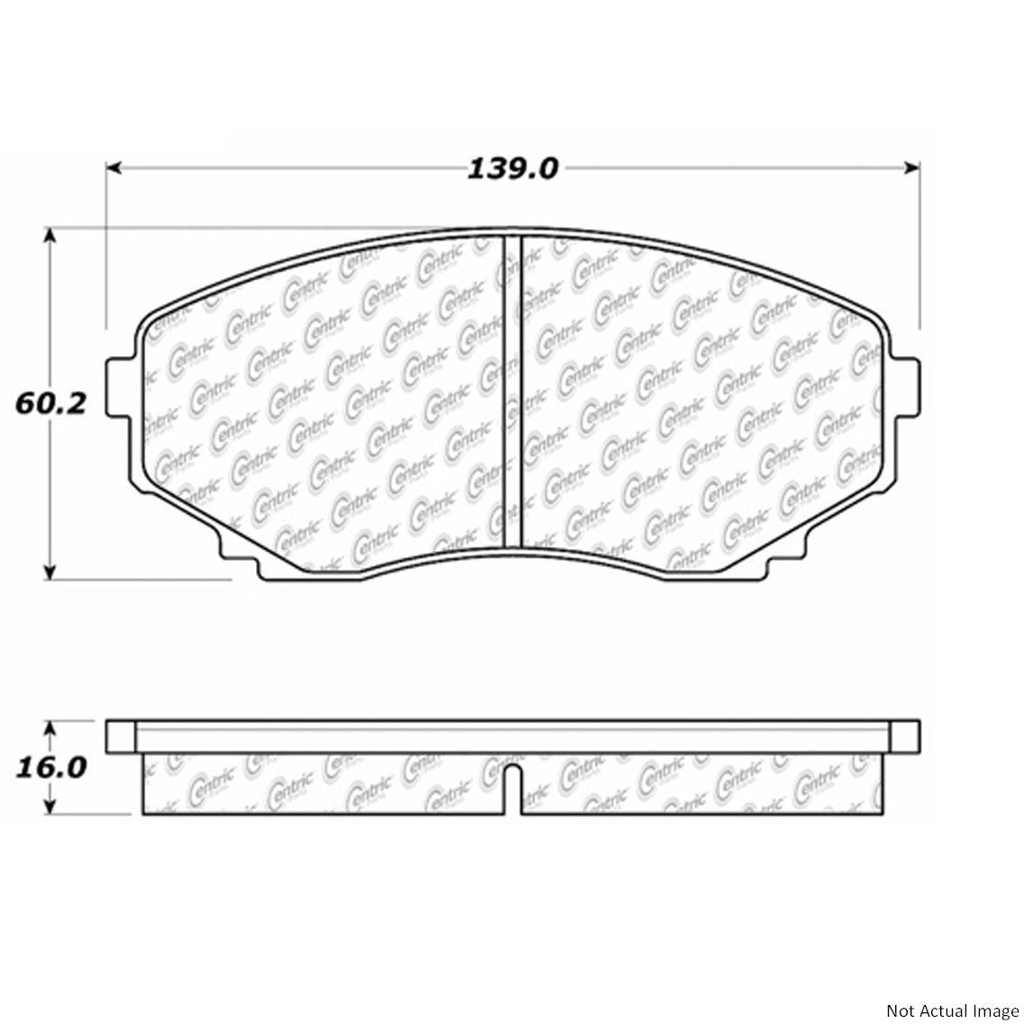 C-Tek Ceramic Brake Pads with Shims  top view frsport 103.05510