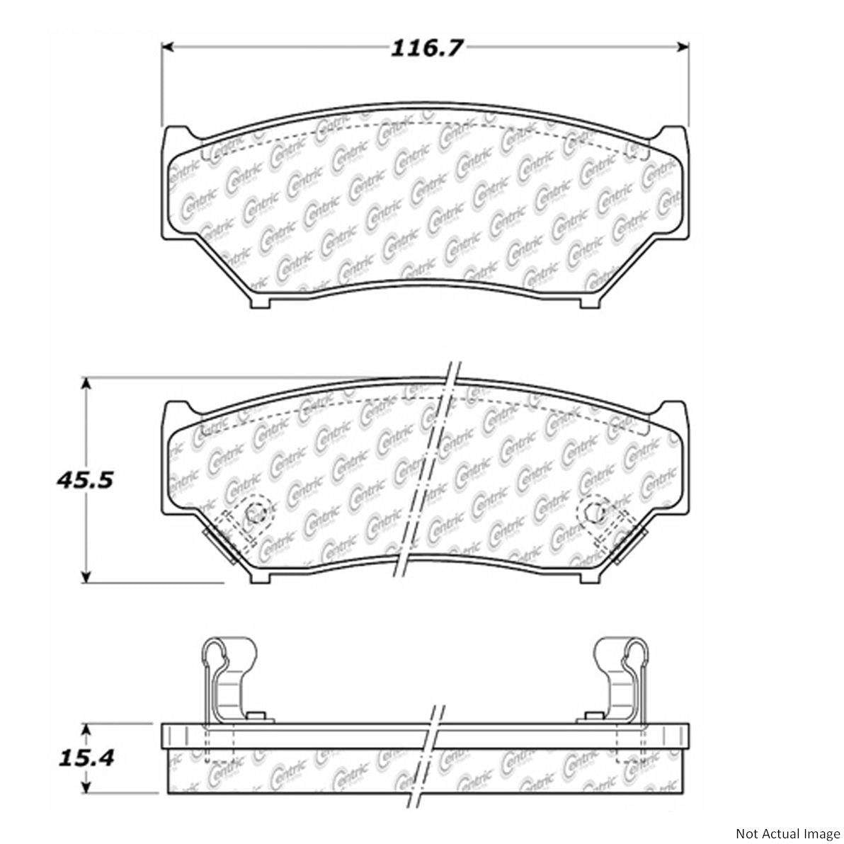 C-Tek Ceramic Brake Pads with Shims  top view frsport 103.05560