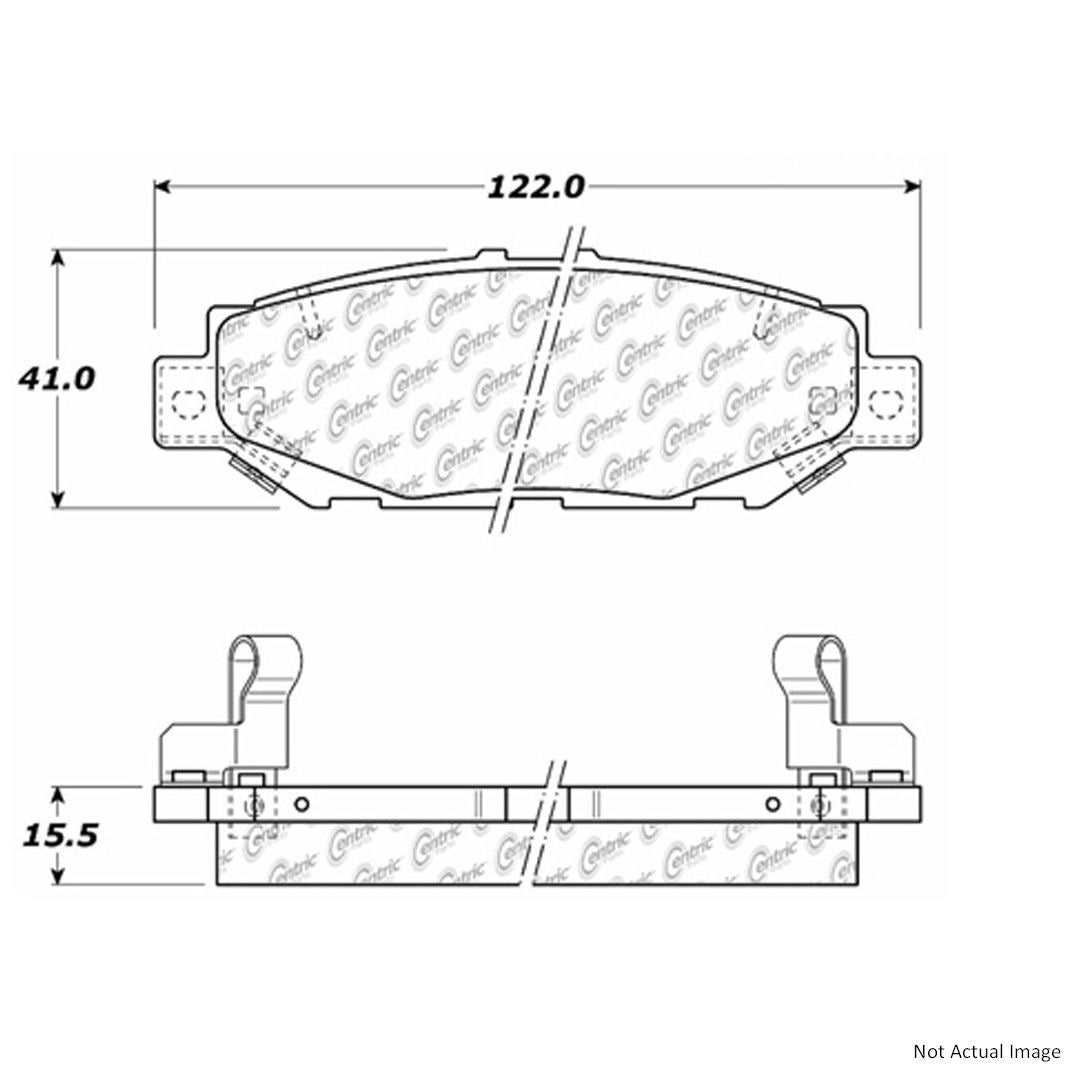 C-Tek Ceramic Brake Pads with Shims  top view frsport 103.05720