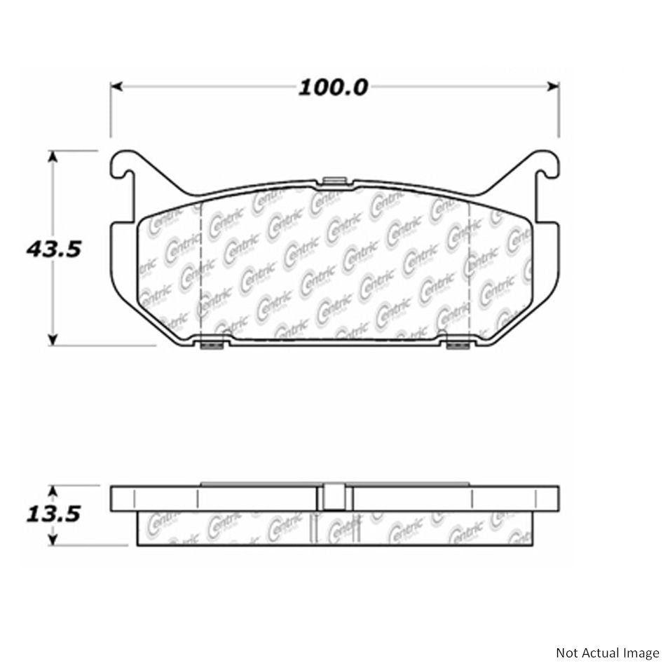 C-Tek Ceramic Brake Pads with Shims  top view frsport 103.05840