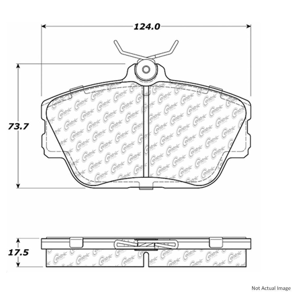 C-Tek Ceramic Brake Pads with Shims  top view frsport 103.05980