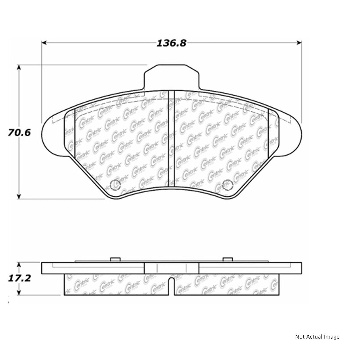 C-Tek Ceramic Brake Pads with Shims  top view frsport 103.06000