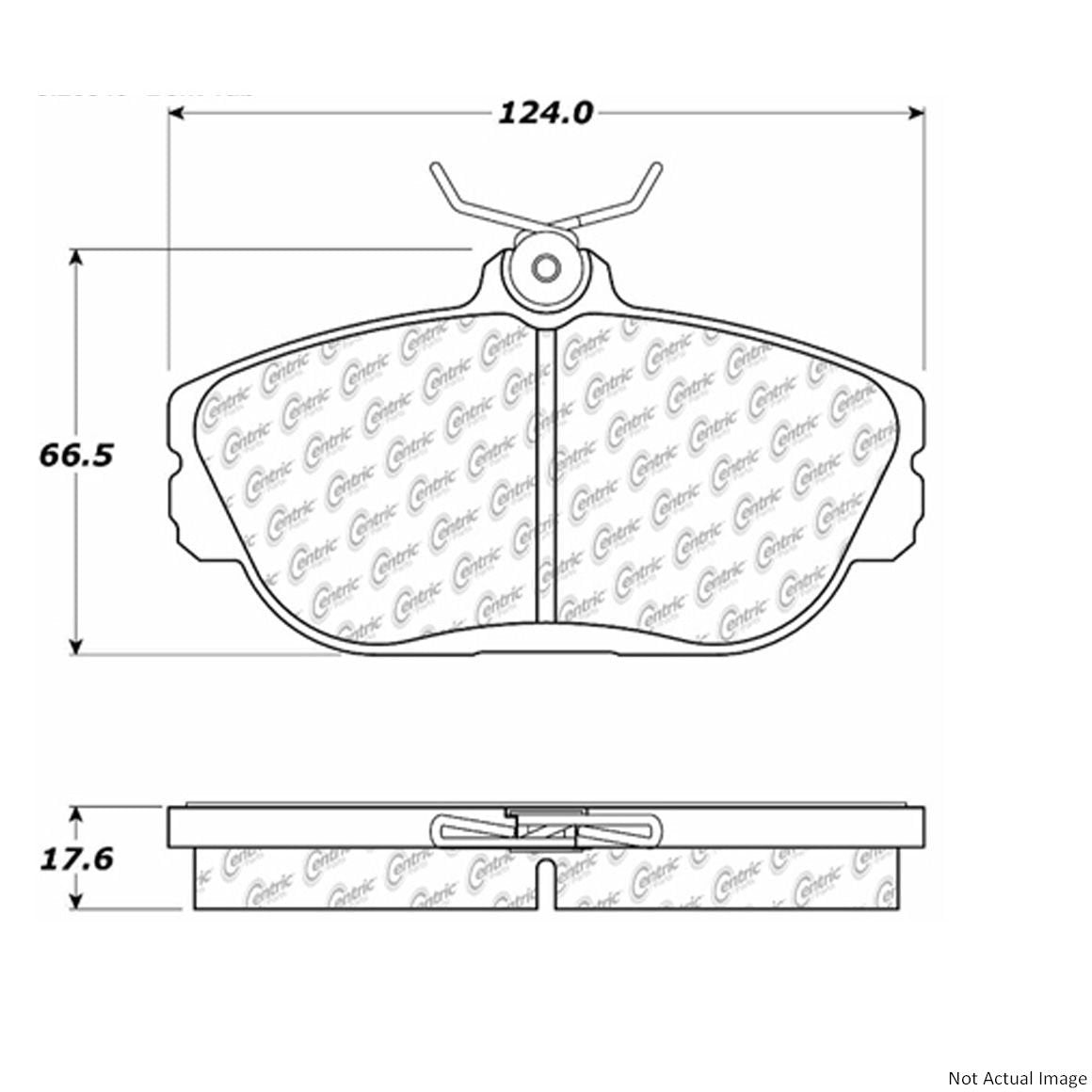 C-Tek Ceramic Brake Pads with Shims  top view frsport 103.06010