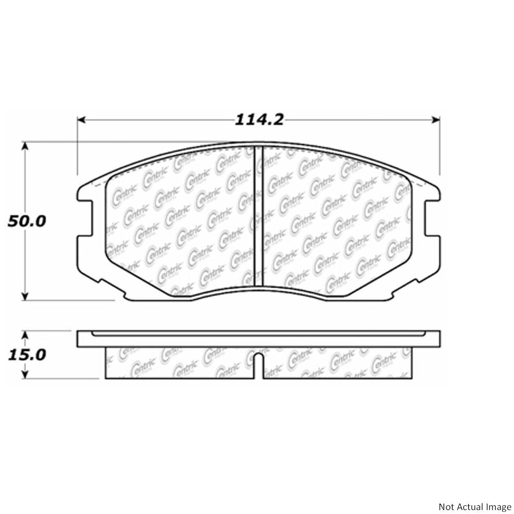 C-Tek Ceramic Brake Pads with Shims  top view frsport 103.06020