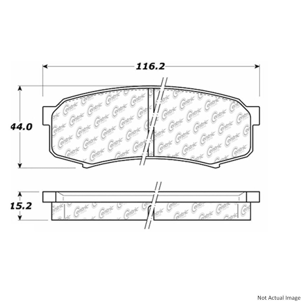 C-Tek Ceramic Brake Pads with Shims  top view frsport 103.06060