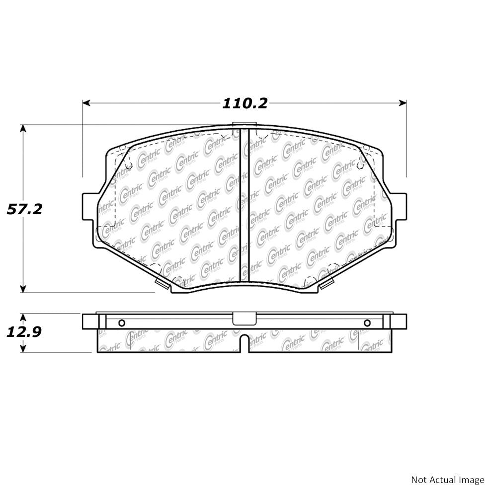 C-Tek Ceramic Brake Pads with Shims  top view frsport 103.06350