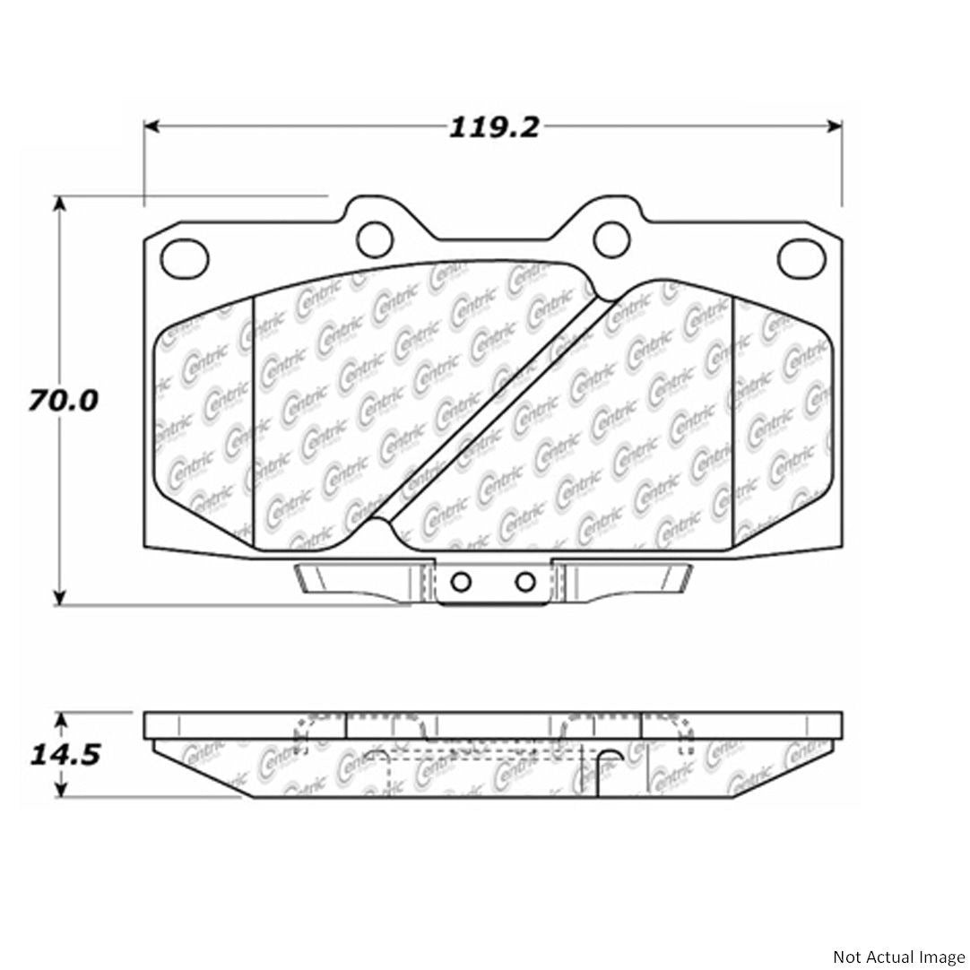 C-Tek Ceramic Brake Pads with Shims  top view frsport 103.06470