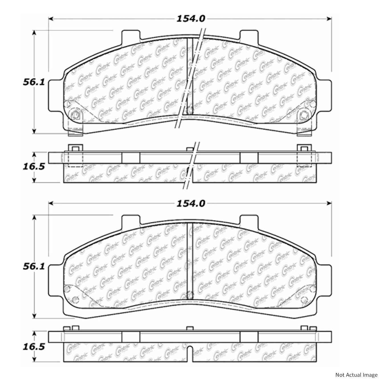 C-Tek Ceramic Brake Pads with Shims  top view frsport 103.06520