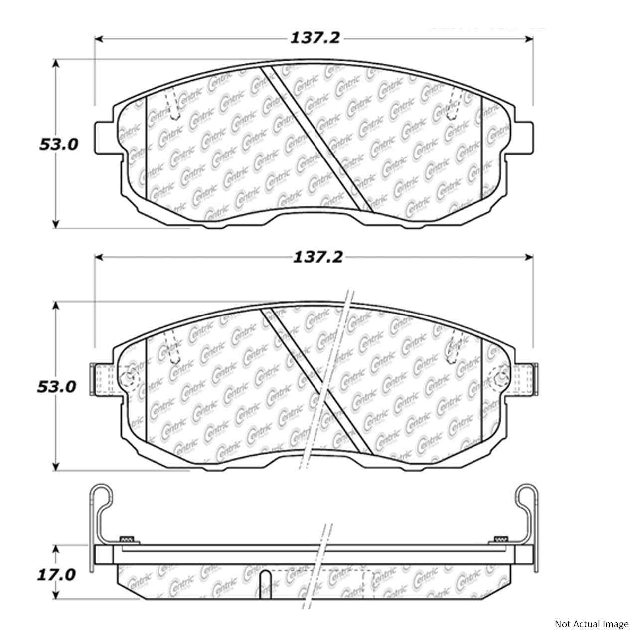 C-Tek Ceramic Brake Pads with Shims  top view frsport 103.06530