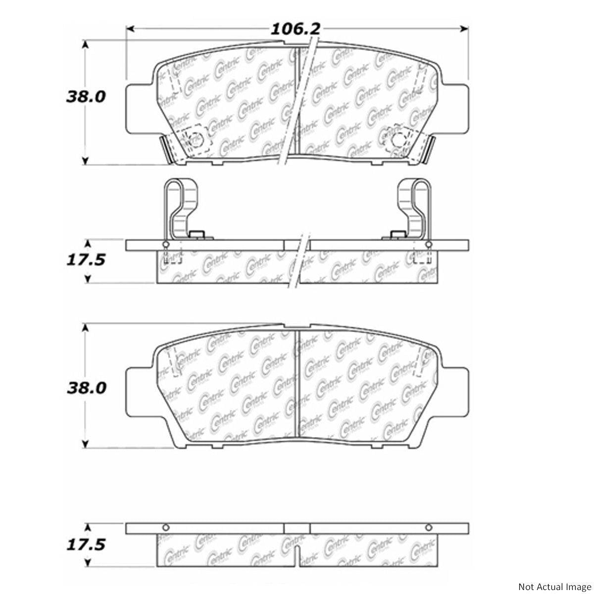 C-Tek Ceramic Brake Pads with Shims  top view frsport 103.06720