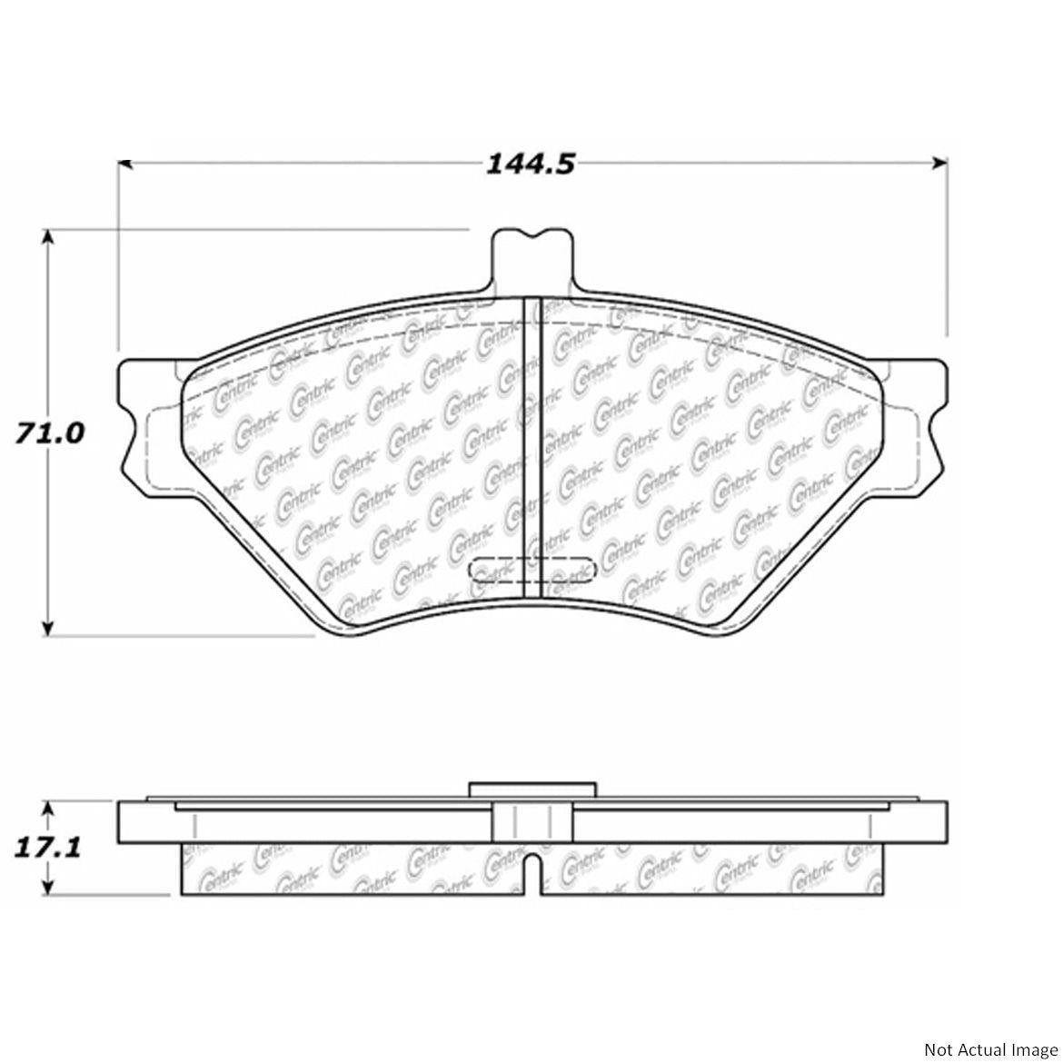 C-Tek Ceramic Brake Pads with Shims  top view frsport 103.06780