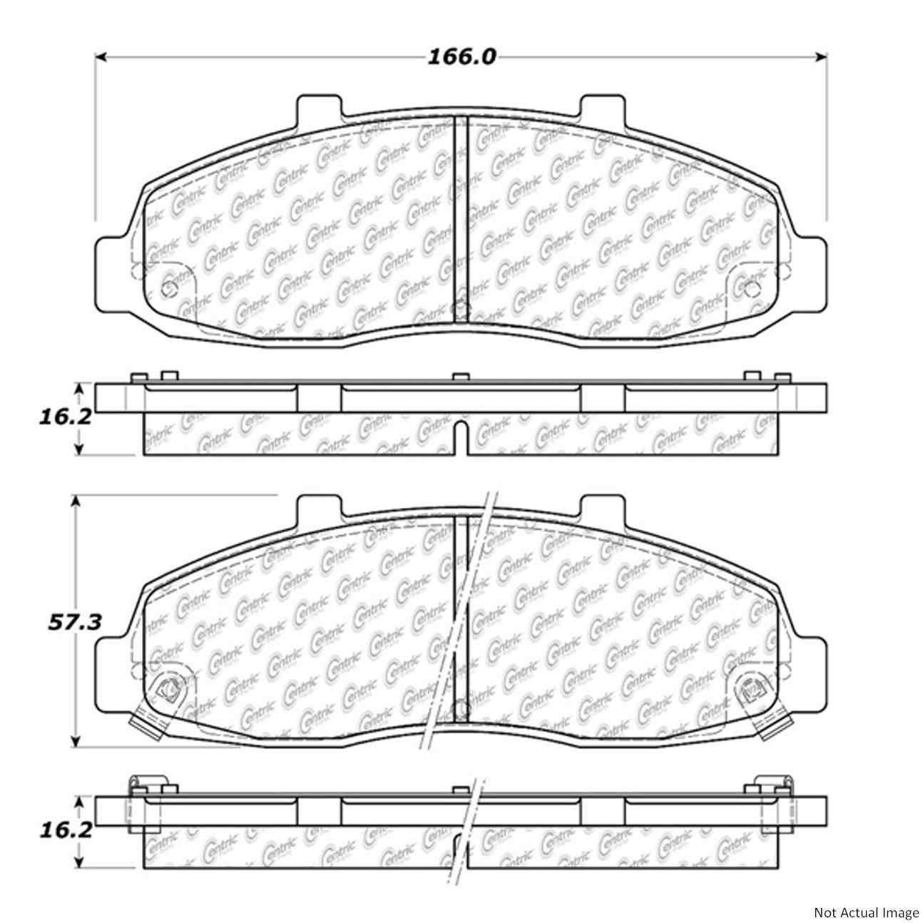 Stoptech Centric C-TEK 97-04 Ford F-150 Ceramic Front Brake Pads w/Shims 103.06790