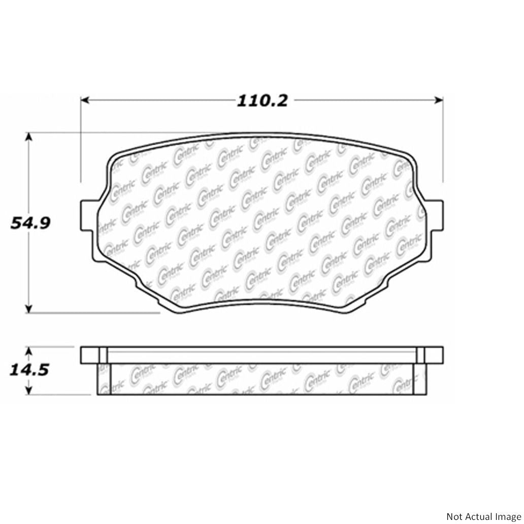 C-Tek Ceramic Brake Pads with Shims  top view frsport 103.06800