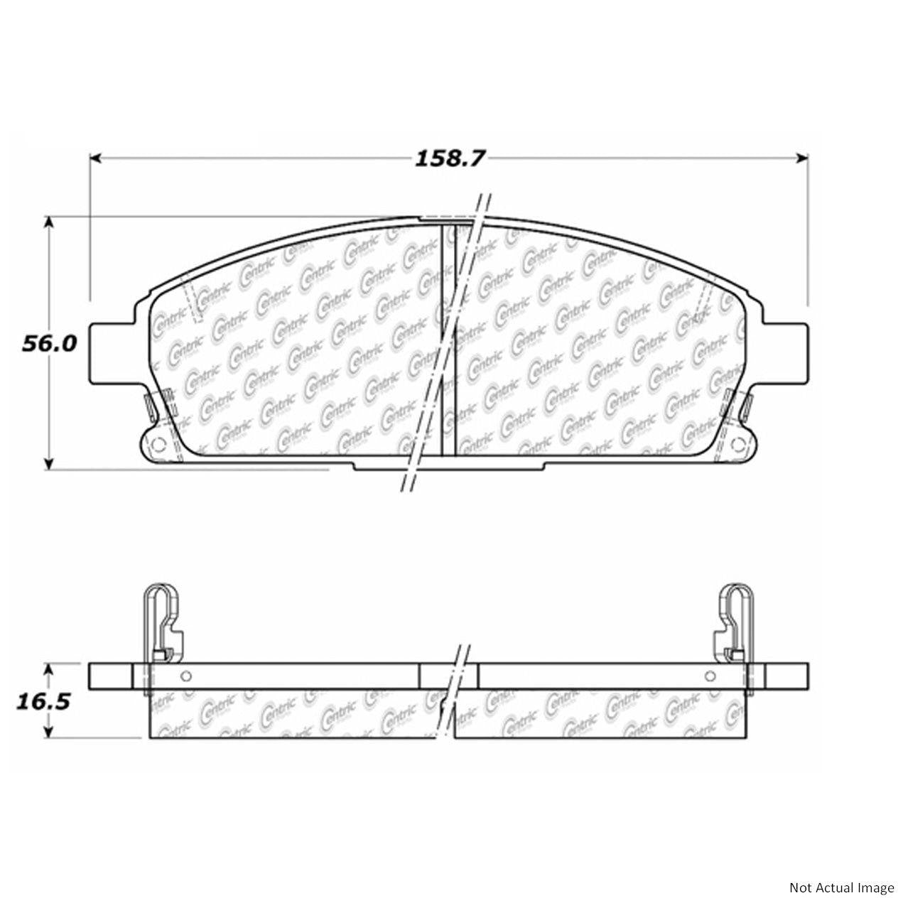 C-Tek Ceramic Brake Pads with Shims  top view frsport 103.06910