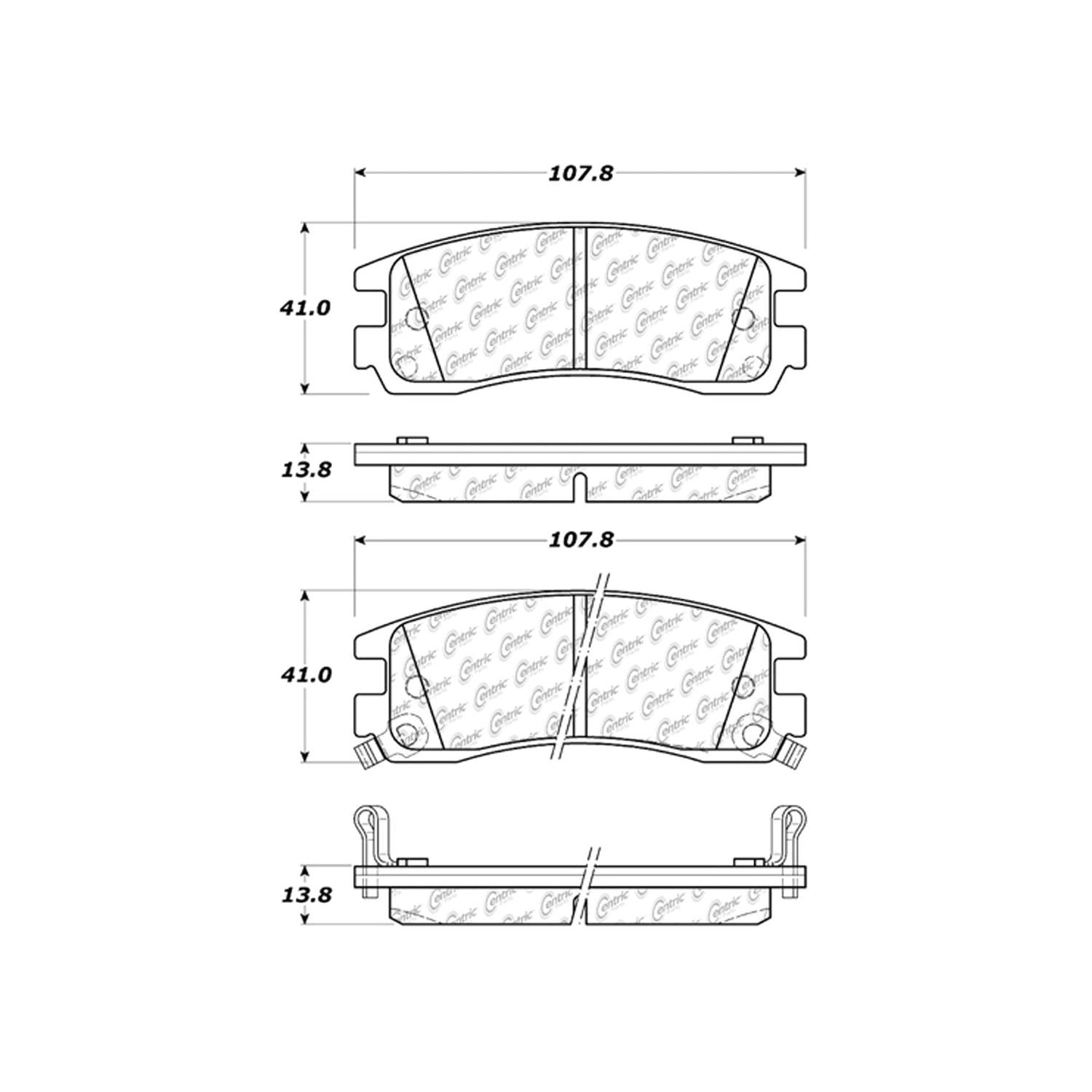 c-tek ceramic brake pads with shims  frsport 103.06980