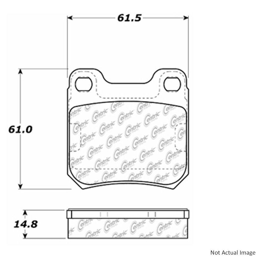 C-Tek Ceramic Brake Pads with Shims  top view frsport 103.07090