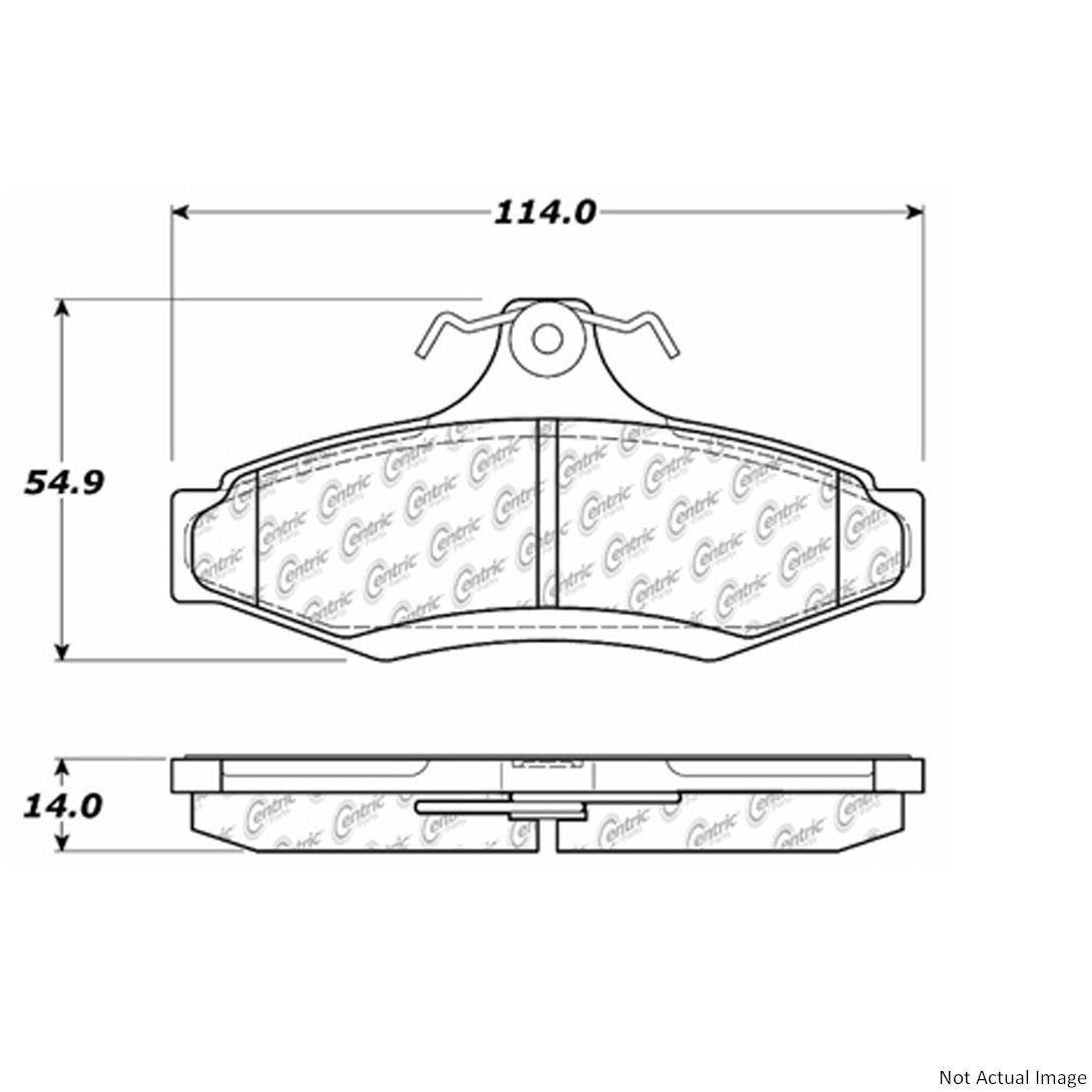 C-Tek Ceramic Brake Pads with Shims  top view frsport 103.07240