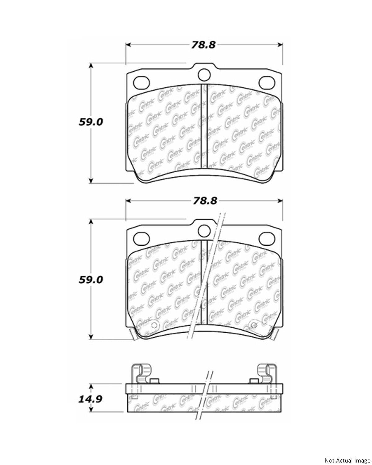 C-Tek Ceramic Brake Pads with Shims  top view frsport 103.07330