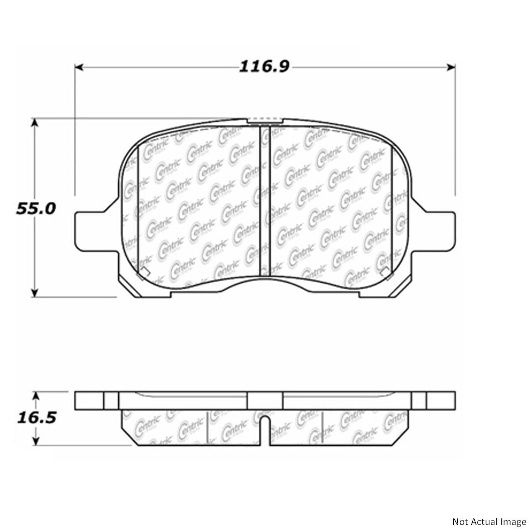 Stoptech Centric C-TEK 98-02 Toyota Corolla Ceramic Front Brake Pads w/Shims 103.07410