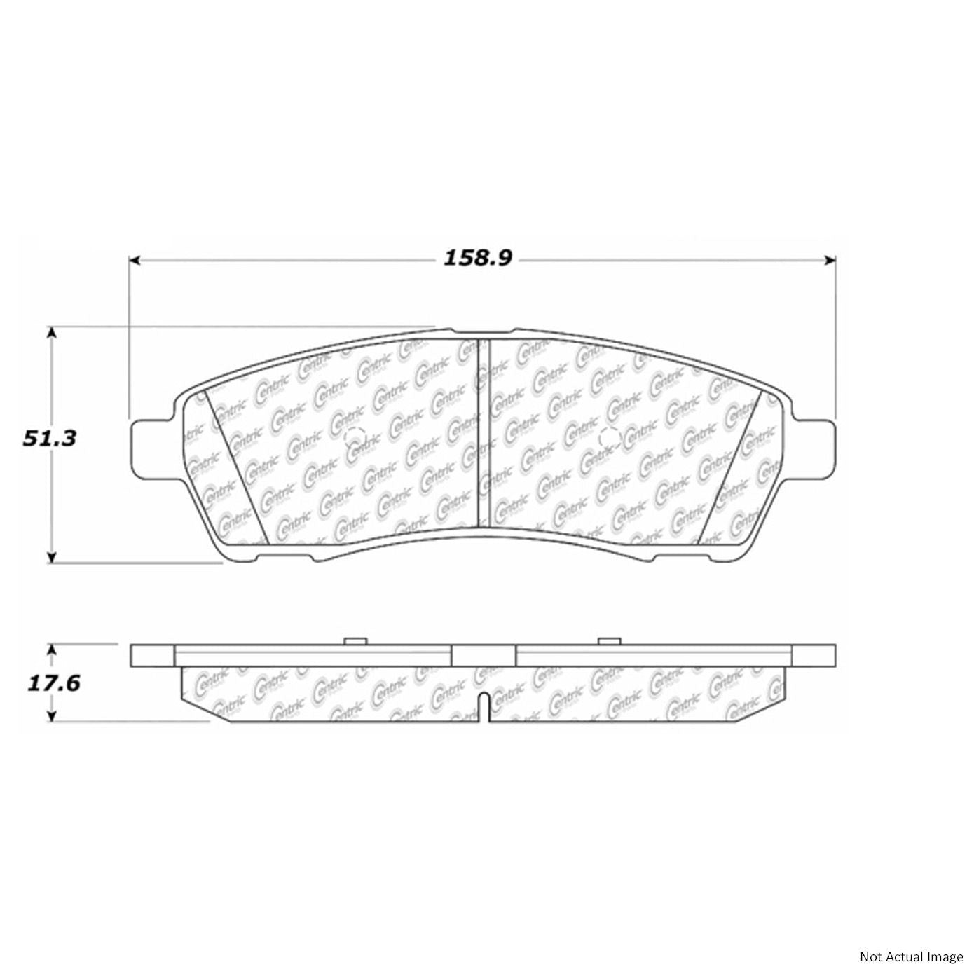 C-Tek Ceramic Brake Pads with Shims  top view frsport 103.07570