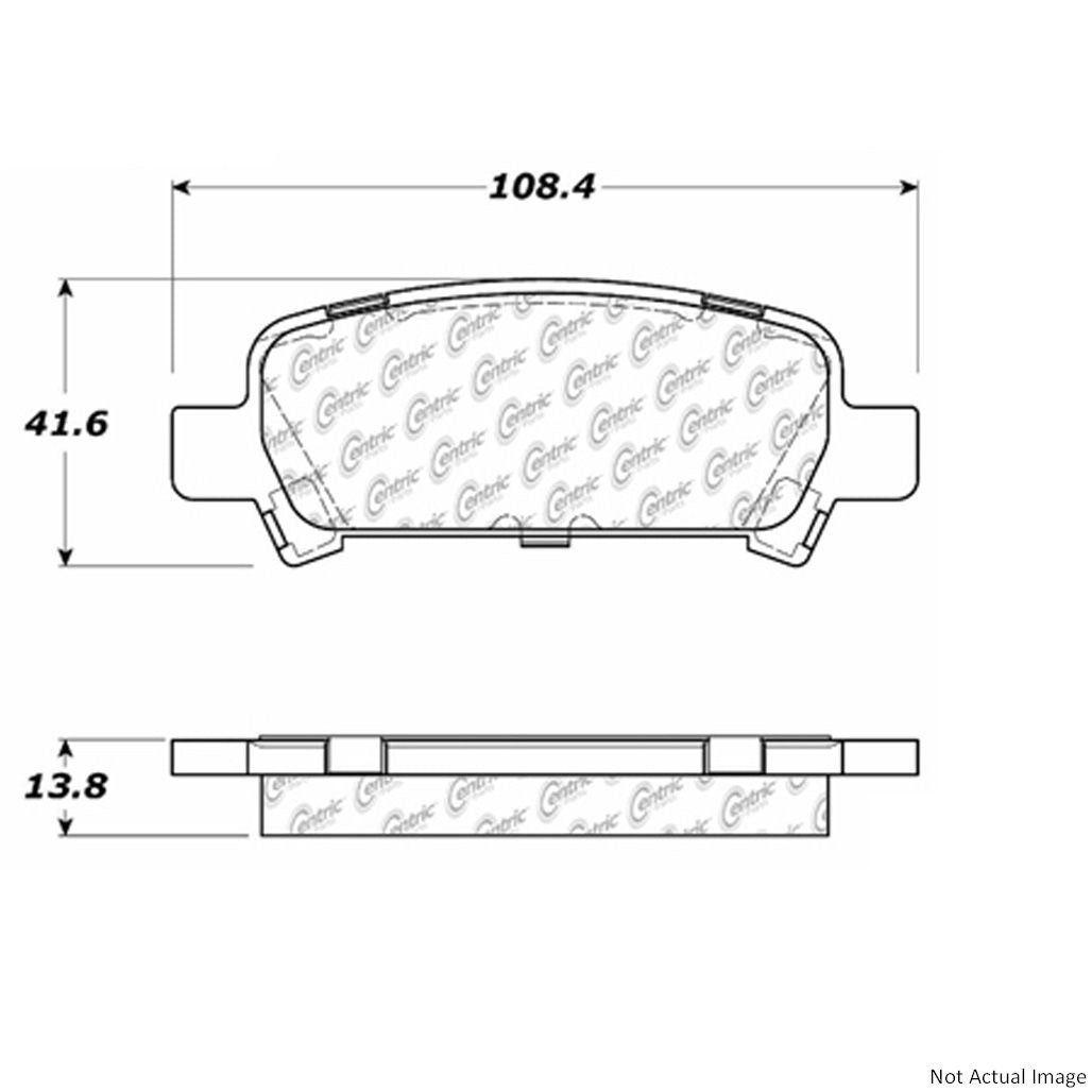 C-Tek Ceramic Brake Pads with Shims  top view frsport 103.07700