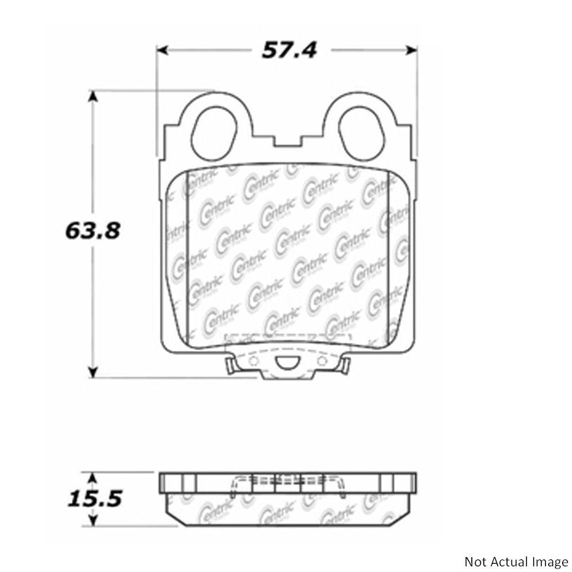 C-Tek Ceramic Brake Pads with Shims  top view frsport 103.07710