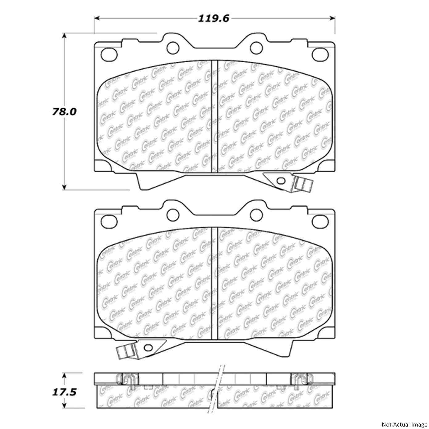 C-Tek Ceramic Brake Pads with Shims  top view frsport 103.07720