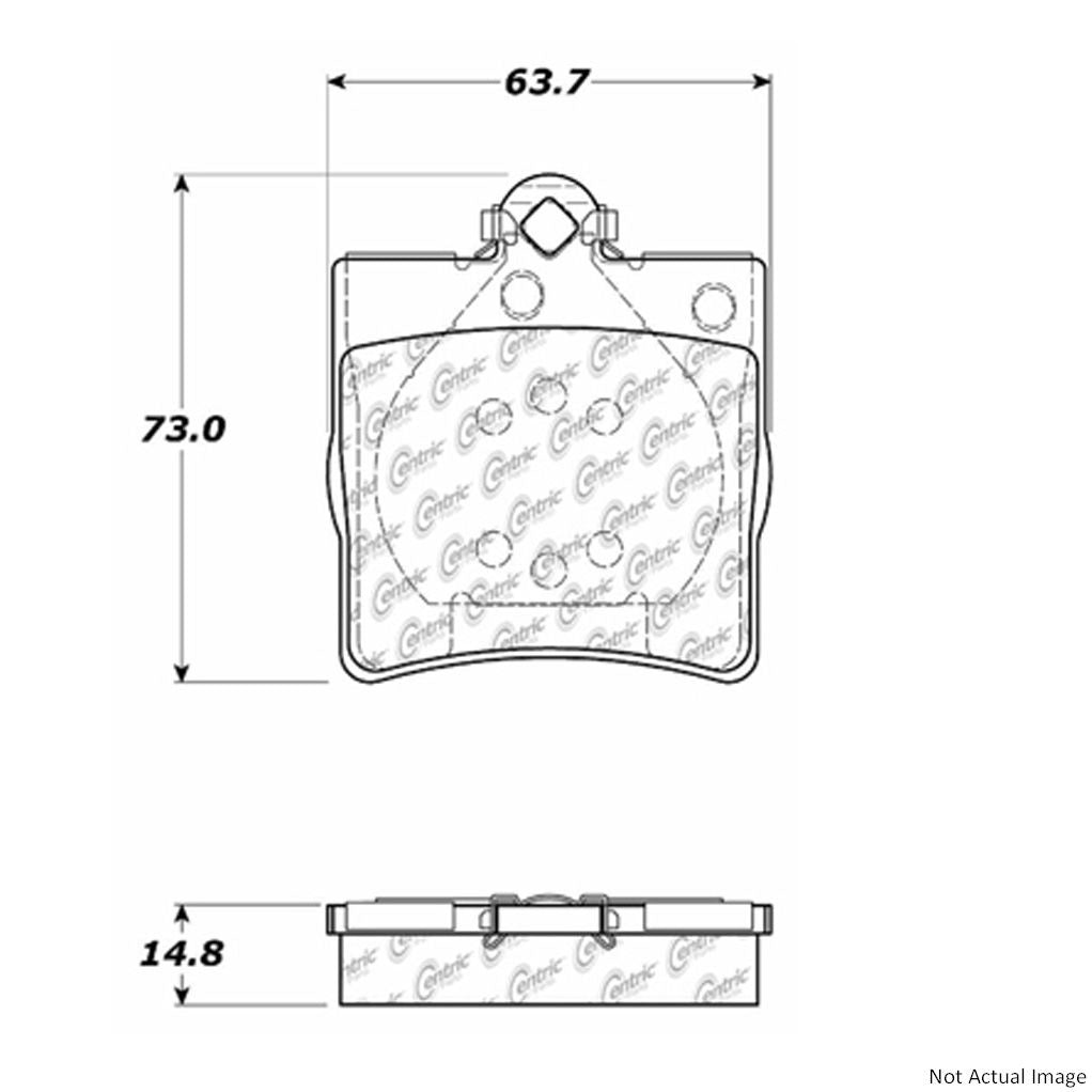 C-Tek Ceramic Brake Pads with Shims  top view frsport 103.07790