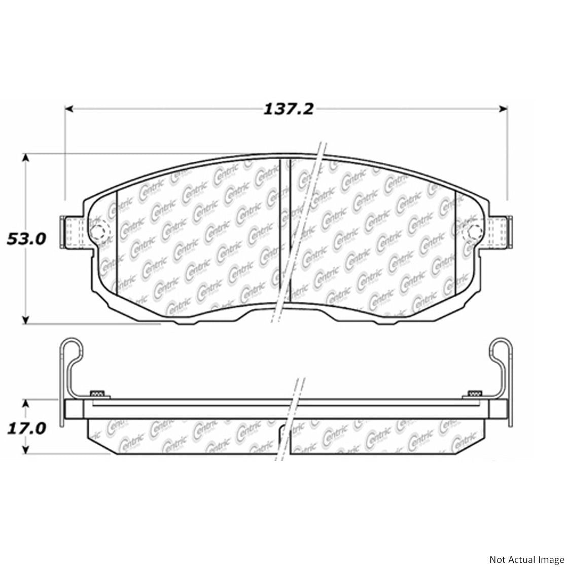 C-Tek Ceramic Brake Pads with Shims  top view frsport 103.08150