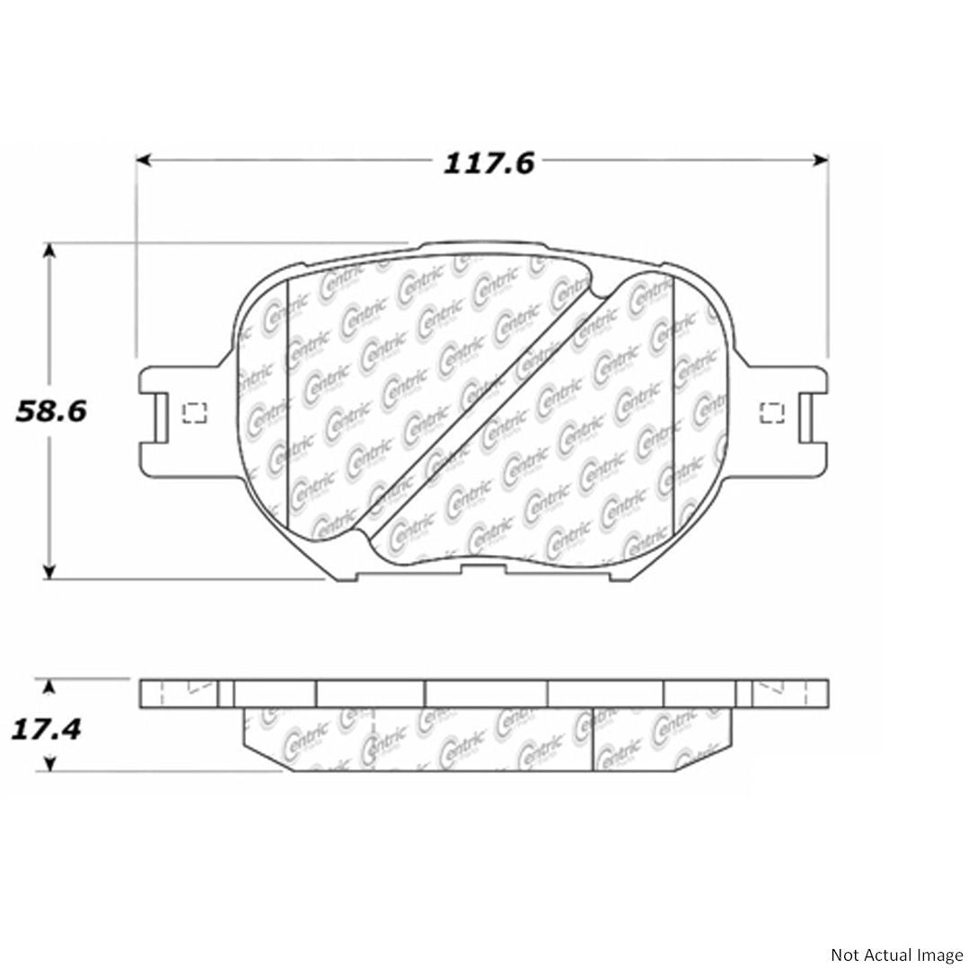 C-Tek Ceramic Brake Pads with Shims  top view frsport 103.08170