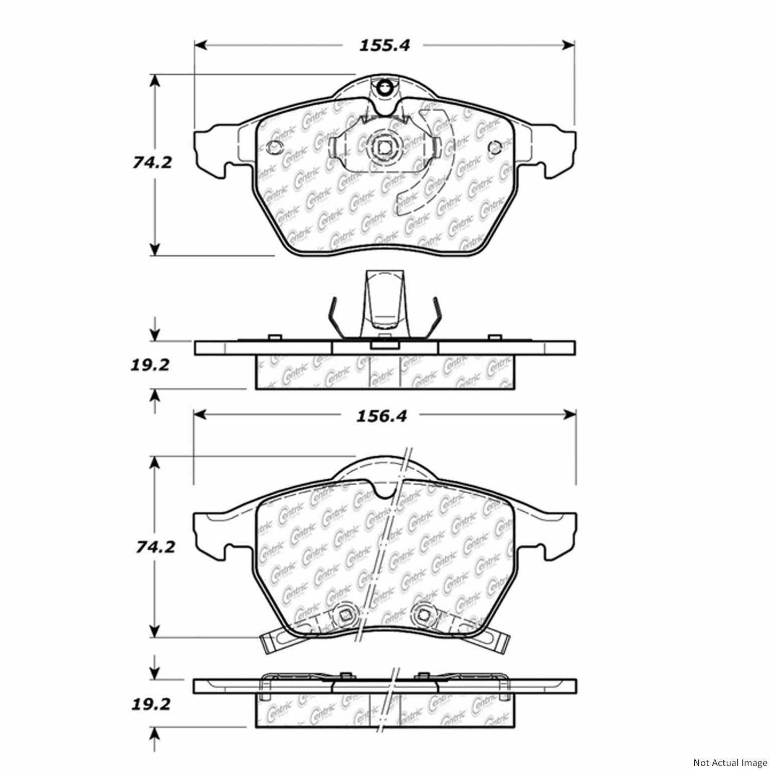 Stoptech Centric C-TEK 99-03 Saab 9-3 / 99-10 Saab 9-5 Ceramic Brake Pads w/Shims - Front 103.08190