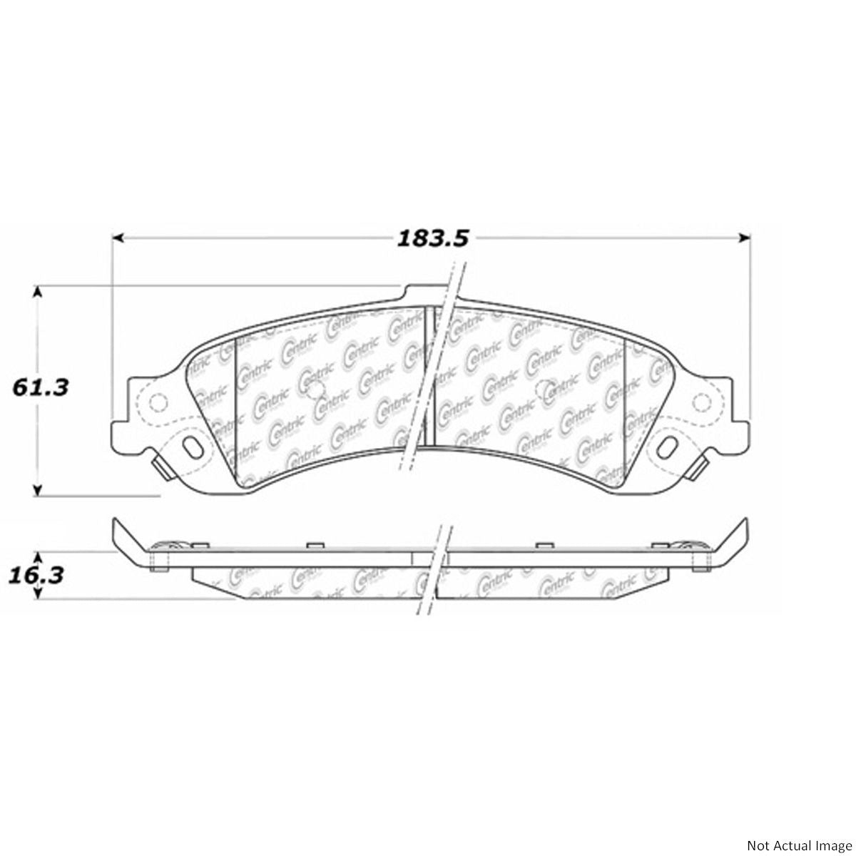 C-Tek Ceramic Brake Pads with Shims  top view frsport 103.08340