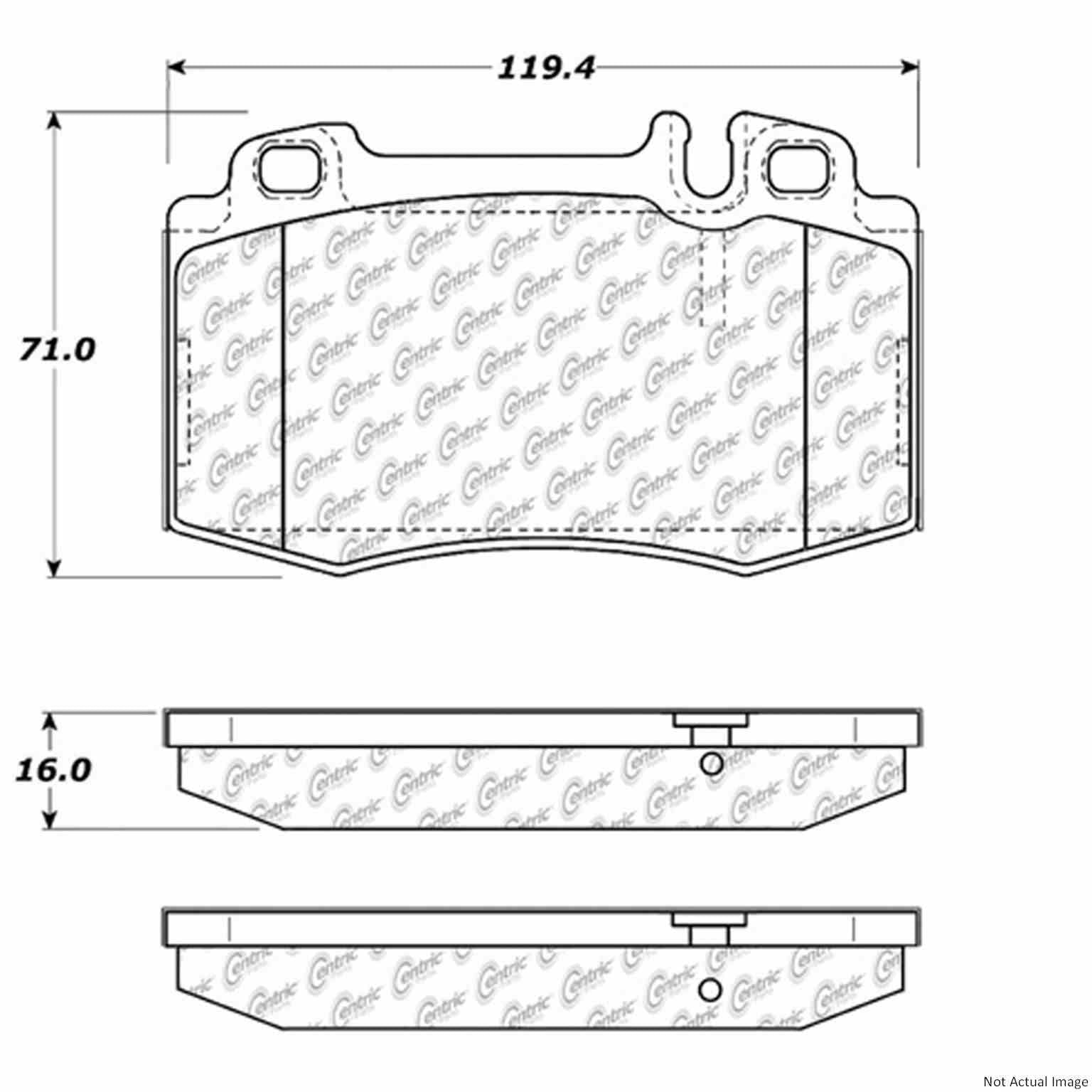 C-Tek Ceramic Brake Pads with Shims  top view frsport 103.08470