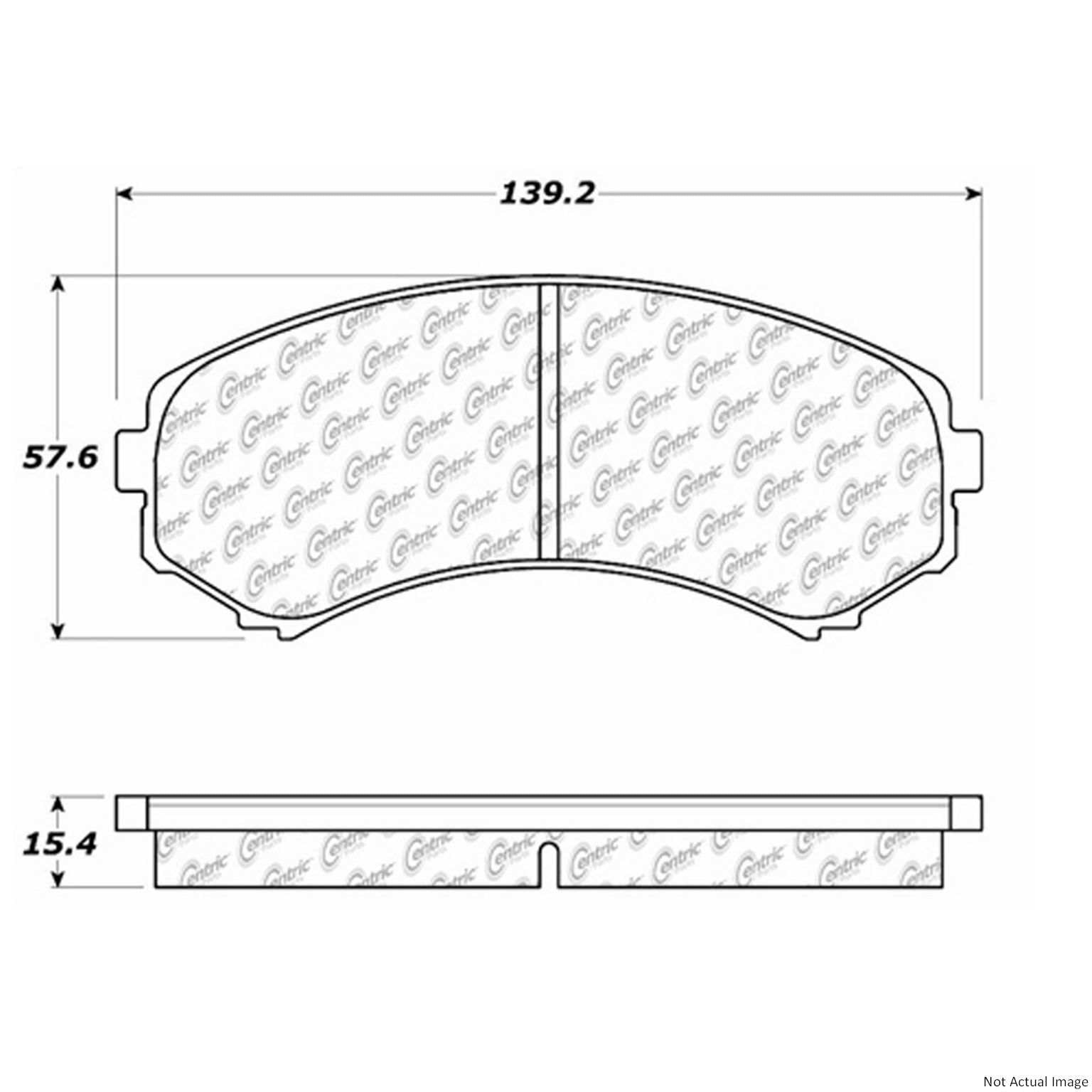 C-Tek Ceramic Brake Pads with Shims  top view frsport 103.08670