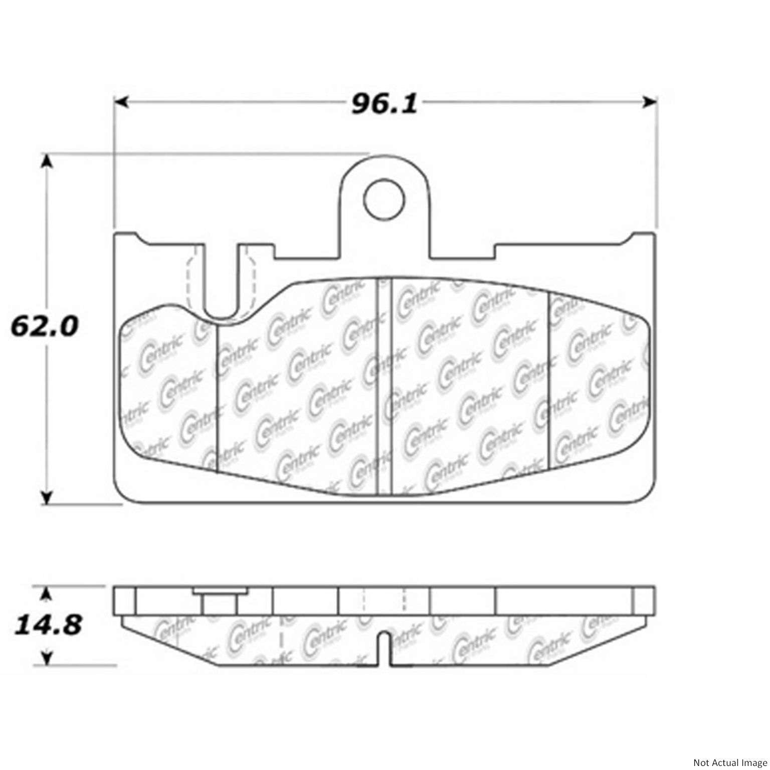 C-Tek Ceramic Brake Pads with Shims  top view frsport 103.08710