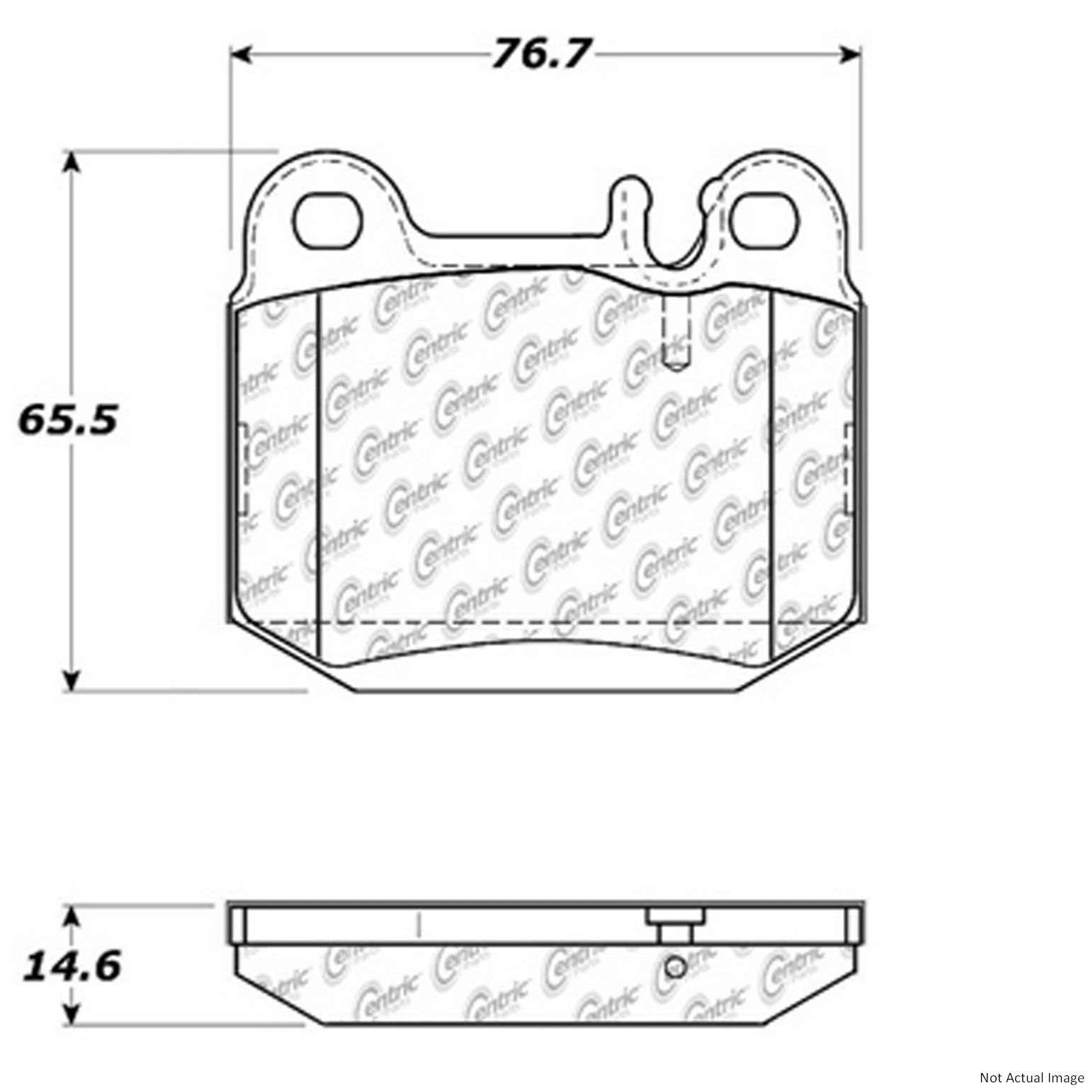 C-Tek Ceramic Brake Pads with Shims  top view frsport 103.08740