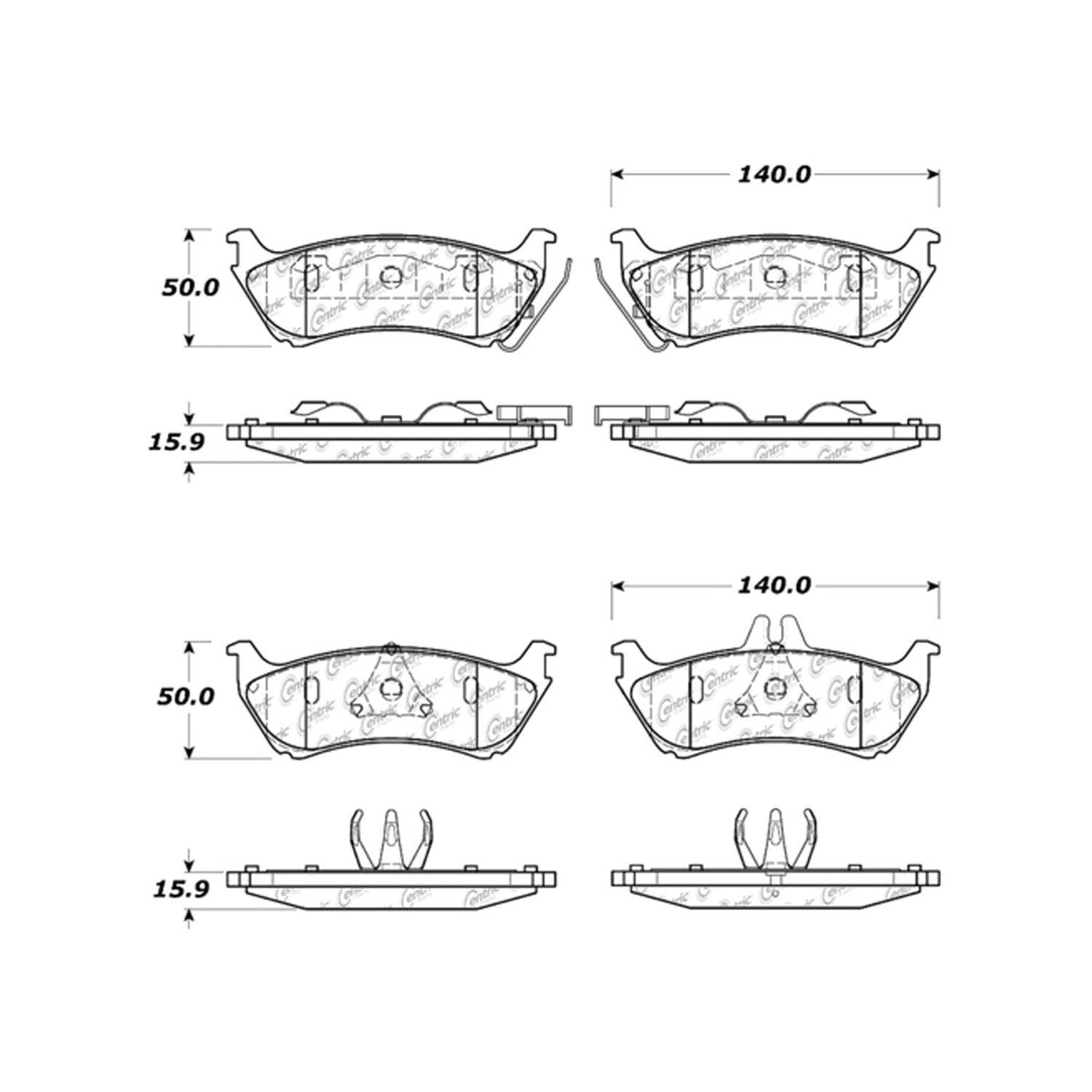 c-tek ceramic brake pads with shims  frsport 103.08750