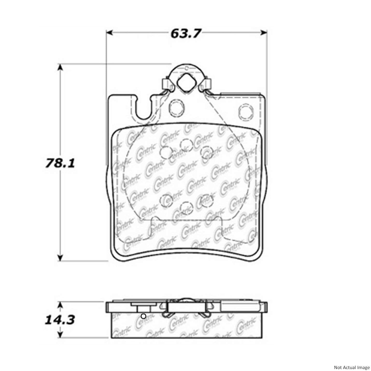 C-Tek Ceramic Brake Pads with Shims  top view frsport 103.08760