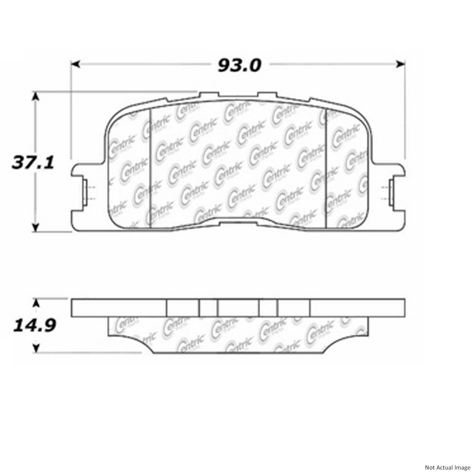 C-Tek Ceramic Brake Pads with Shims  top view frsport 103.08850