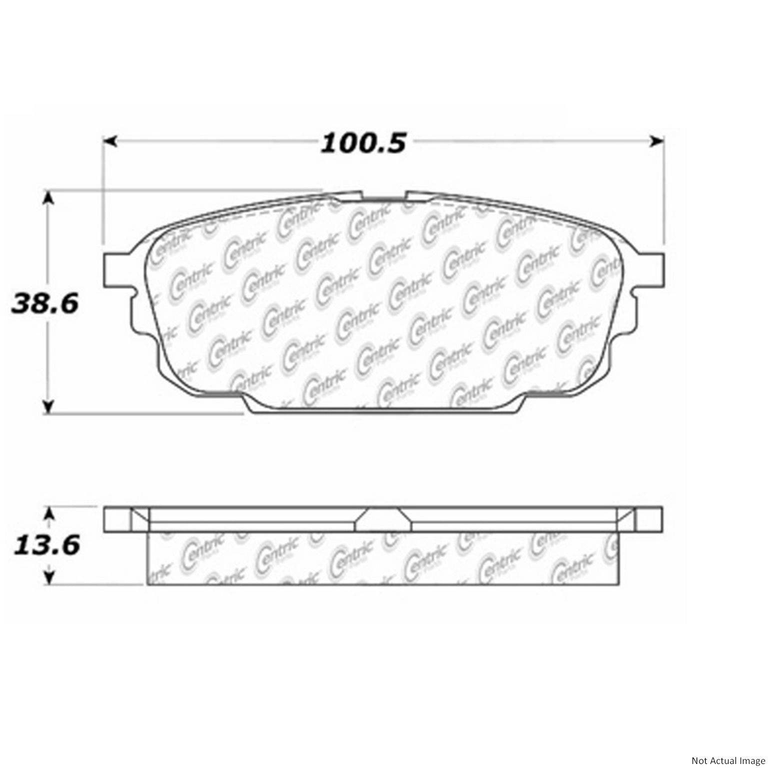 C-Tek Ceramic Brake Pads with Shims  top view frsport 103.08920